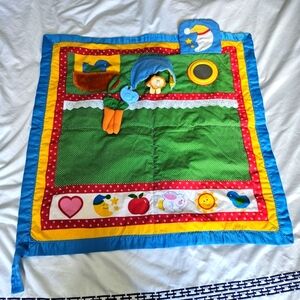 Vintage Playskool Colorful Baby Activity Blanket